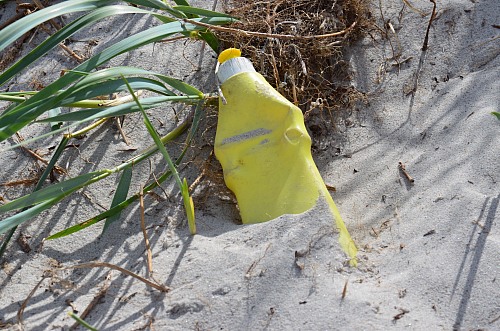Heidkate
Putzmittelflasche aus Kunststoff
Küste - Strand, Küstenlandschaft, Tourismus, Verschmutzung/Müll/Altlasten, Öffentlicher Bereich/Strand
Anke Vorlauf